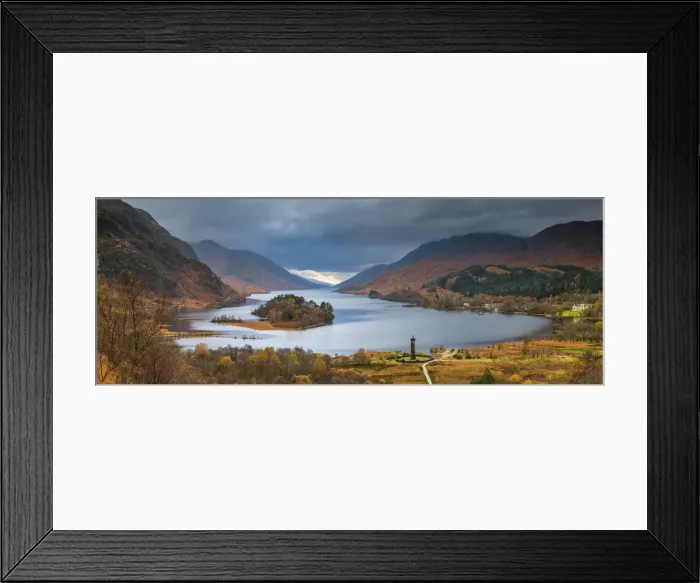 Framed Print : Loch Shiel in Autumn, Glenfinnan, Highlands, Scotland Framed Print : Loch Shiel in Autumn, Glenfinnan, Highlands, Scotland
