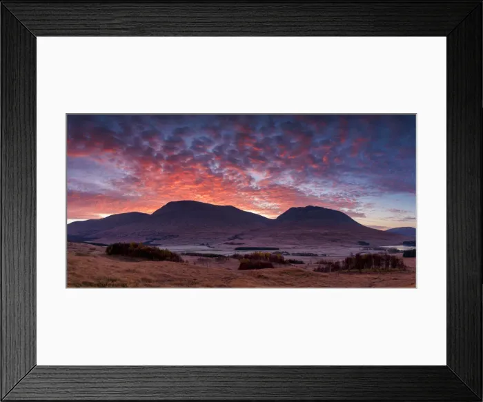 Framed Print : Sunrise from Loch Tulla Viewpoint, Argyll & Bute, Scotland Framed Print : Sunrise from Loch Tulla Viewpoint, Argyll & Bute, Scotland