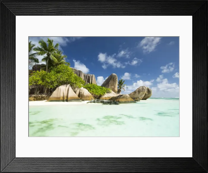 Framed Print : Anse Source D Argent, La Digue, Seychelles Framed Print : Anse Source D Argent, La Digue, Seychelles