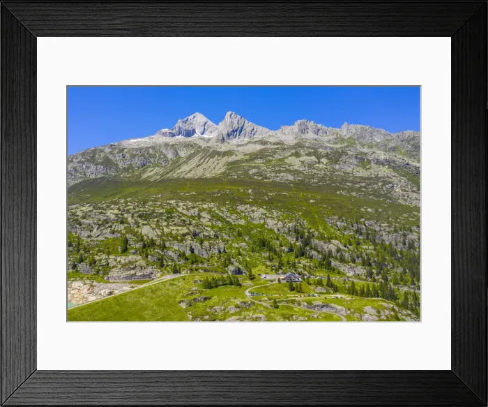 Framed Print : Schijenstock and Bergseeschijen mountains, Urner Alps, canton Uri, Switzerland Framed Print : Schijenstock and Bergseeschijen mountains, Urner Alps, canton Uri, Switzerland