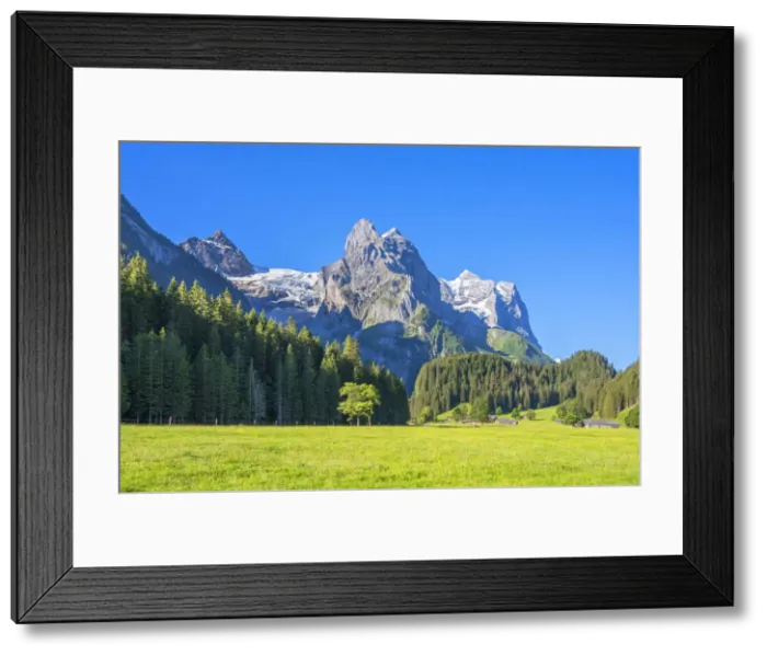 Framed Print : Rosenlaui with Wellhorner and Wetterhorner, Berner Oberland, canton Berne, Switzerland Framed Print : Rosenlaui with Wellhorner and Wetterhorner, Berner Oberland, canton Berne, Switzerland