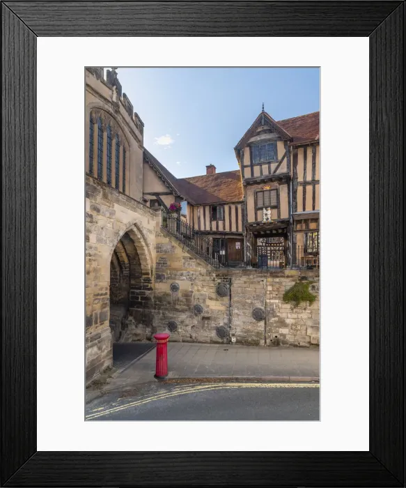 Framed Print : UK, England, Warwickshire, Warwick, Lord Leycester Hospital