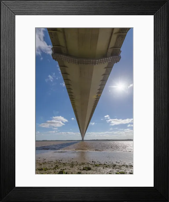 Framed Print : UK, England, East Yorkshire, Hull, Hessle, Humber Bridge over the Humber Estuary Framed Print : UK, England, East Yorkshire, Hull, Hessle, Humber Bridge over the Humber Estuary