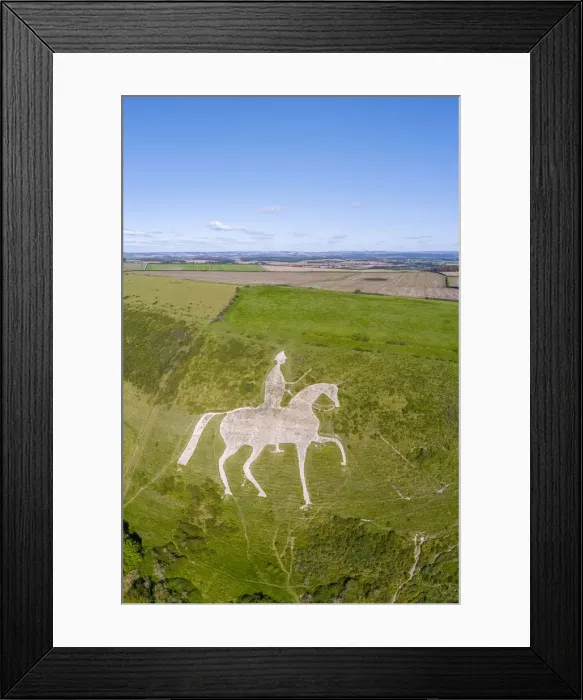 Framed Print : UK, England, Dorset, Weymouth, Osmington, Osmington White Horse depiction of King George Framed Print : UK, England, Dorset, Weymouth, Osmington, Osmington White Horse depiction of King George