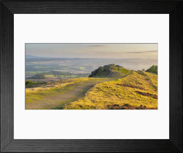 Framed Print : UK, England, Shropshire, Telford, The Wrekin, public footpath Framed Print : UK, England, Shropshire, Telford, The Wrekin, public footpath