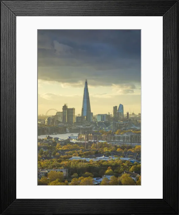 Framed Print : The Shard from Canary Wharf, London, England