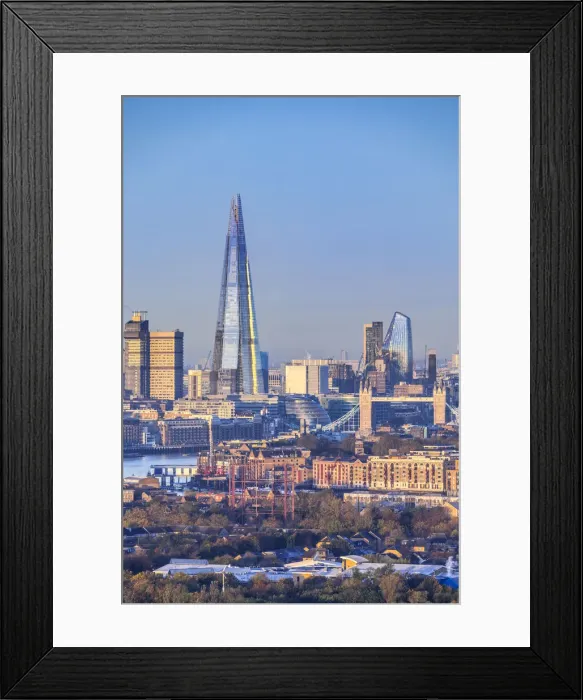 Framed Print : The Shard, Tower Bridge & London skyline from Canary Wharf, London, England Framed Print : The Shard, Tower Bridge & London skyline from Canary Wharf, London, England