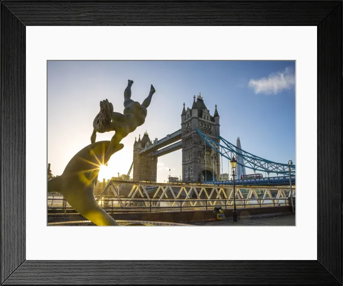 Framed Print : Tower Bridge & The Shard, River Thames, London, England, UK