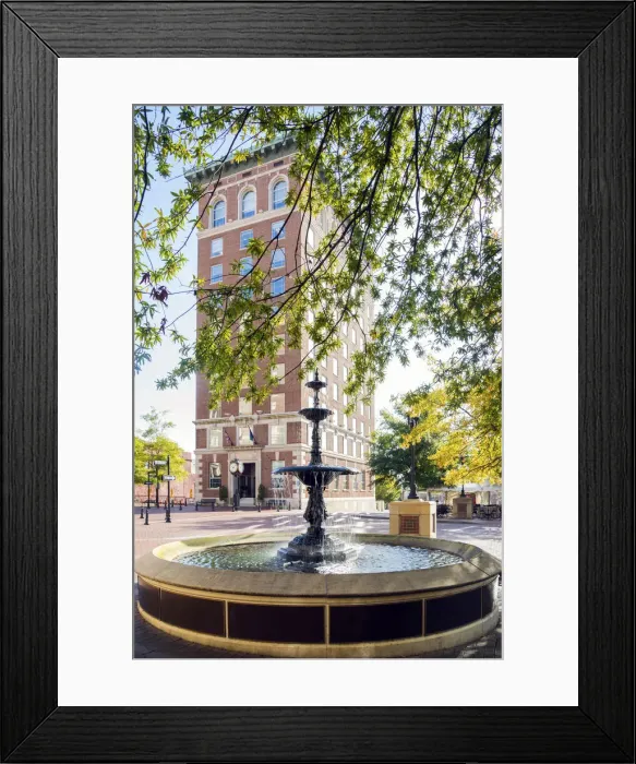Framed Print : USA, South Carolina, Greenville, Court Square, Water Fountain Framed Print : USA, South Carolina, Greenville, Court Square, Water Fountain