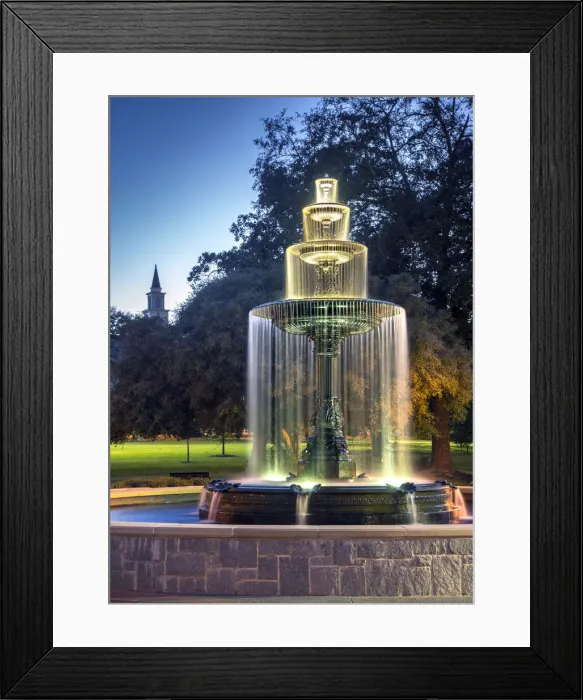 Framed Print : USA, Georgia, Macon, Tattnall Square Park Fountain Framed Print : USA, Georgia, Macon, Tattnall Square Park Fountain