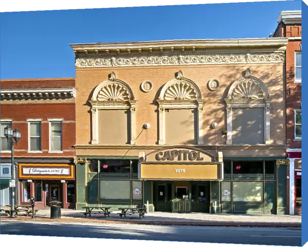 USA, Georgia, Macon, Capitol Theater, Downtown, Victorian Styled Buildings