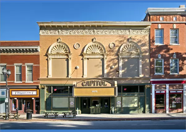 USA, Georgia, Macon, Capitol Theater, Downtown, Victorian Styled Buildings