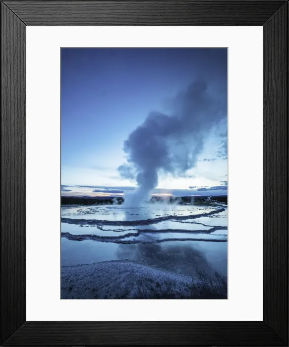 Framed Print : Great fountain geyser, Lower Geyser Basin, Yellowstone National Park, Wyoming, USA