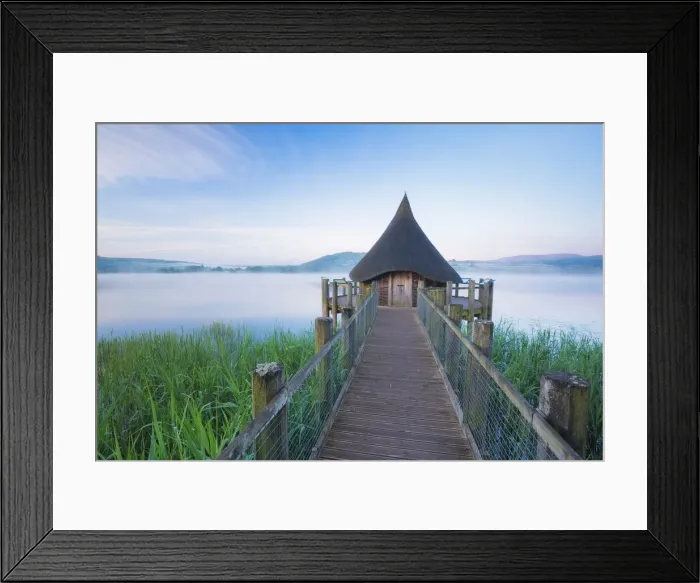 Framed Print : Replica Crannog on Llangorse Lake, Brecon Beacons, Powys, Wales Framed Print : Replica Crannog on Llangorse Lake, Brecon Beacons, Powys, Wales