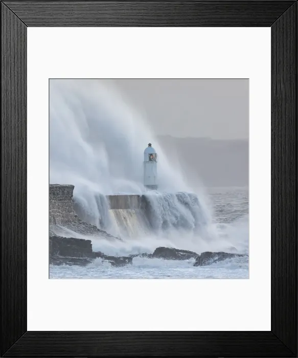 Framed Print : Porthcawl Lighthouse battered by Storm Ciara, Porthcawl, Mid Glamorgan, Wales Framed Print : Porthcawl Lighthouse battered by Storm Ciara, Porthcawl, Mid Glamorgan, Wales