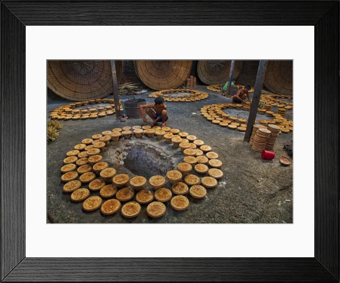 Framed Print : Traditional curd making, Sherpur, Bogura, Bangladesh Framed Print : Traditional curd making, Sherpur, Bogura, Bangladesh