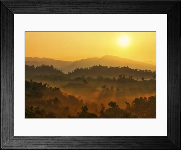 Framed Print : Beautiful sunrise from mountain, Bandarban, Bangladesh Framed Print : Beautiful sunrise from mountain, Bandarban, Bangladesh