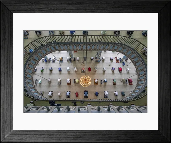 Framed Print : Friday prayer held with social distancing in Baitul Mukarram Mosque in Dhaka, Bangladesh Framed Print : Friday prayer held with social distancing in Baitul Mukarram Mosque in Dhaka, Bangladesh