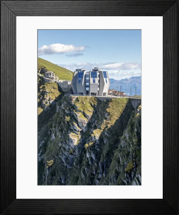 Framed Print : Monte Generoso and Mario Bottas Fiore di Pietra restaurant, Rovio, Canton Ticino Framed Print : Monte Generoso and Mario Bottas Fiore di Pietra restaurant, Rovio, Canton Ticino