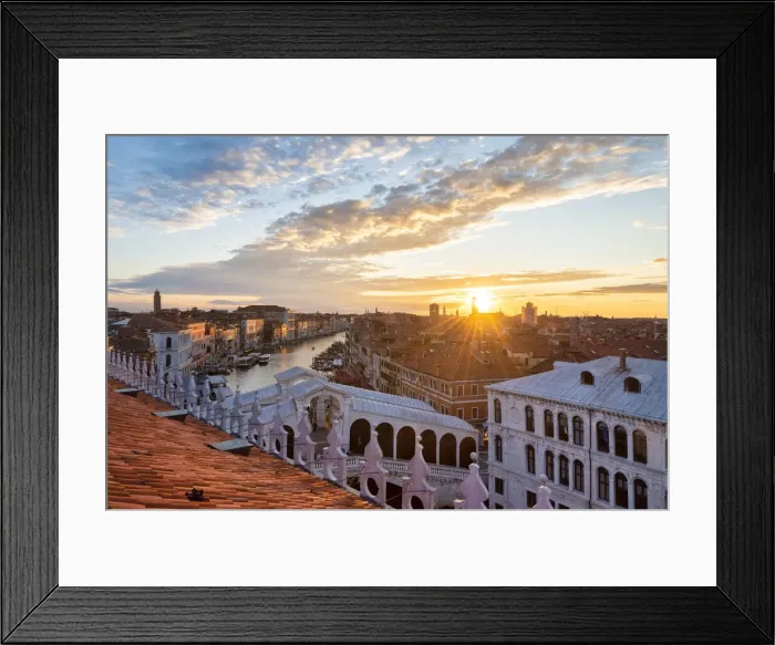 Framed Print : The view of Venice and Canal Grande from panoramic terrace of Fondaco dei Tedeschi Framed Print : The view of Venice and Canal Grande from panoramic terrace of Fondaco dei Tedeschi