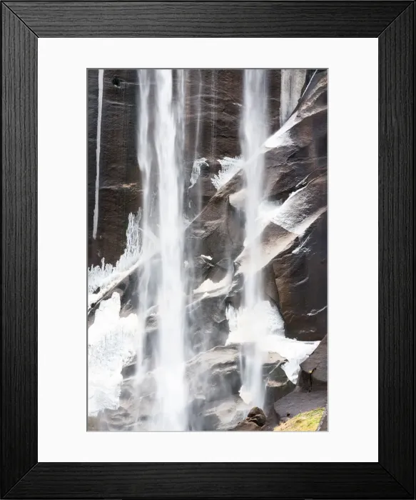Framed Print : Vernal Fall in winter season, Yosemite Falls, Yosemite National Park; California Framed Print : Vernal Fall in winter season, Yosemite Falls, Yosemite National Park; California