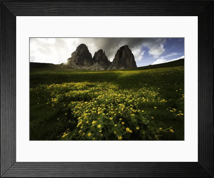 Framed Print : Sassolungo group seen from Pordoi in summer. Dolomiti, Trentino Alto Adige, ItaliaE Framed Print : Sassolungo group seen from Pordoi in summer. Dolomiti, Trentino Alto Adige, ItaliaE