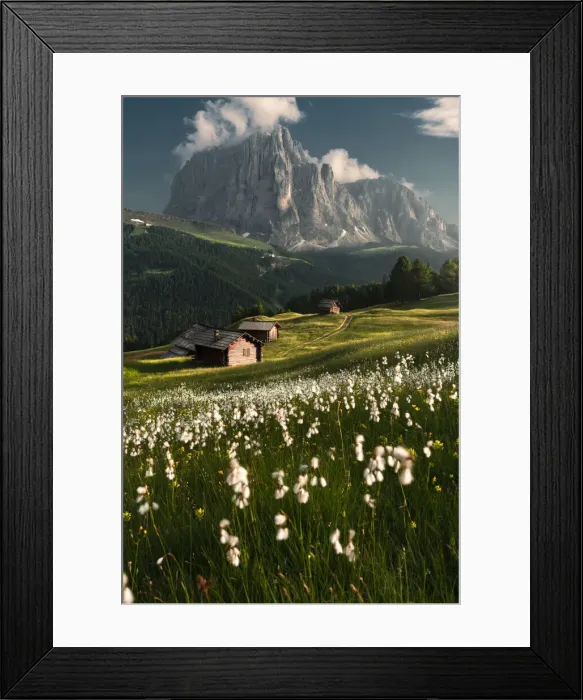 Framed Print : Daunei, Selva Val Gardena, Gardena Valley, South Tyrol, Dolomites, Italy, Europe