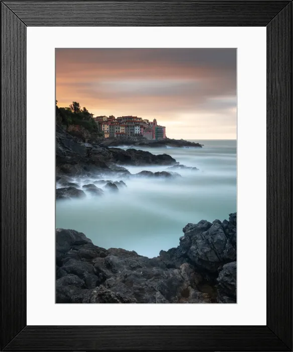 Framed Print : Long exposure at dawn on the village of Tellaro, municipality of Lerici Framed Print : Long exposure at dawn on the village of Tellaro, municipality of Lerici