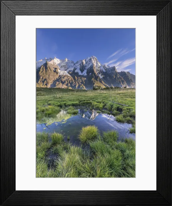 Framed Print : The Grandes Jorasses at sunrise (Alp Lechey, Ferret Valley, Courmayeur, Aosta province Framed Print : The Grandes Jorasses at sunrise (Alp Lechey, Ferret Valley, Courmayeur, Aosta province