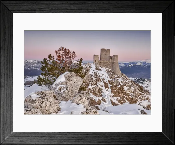 Framed Print : Castle of Rocca Calascio at dusk. Calascio, L Aquila province, Abruzzo, Italy Framed Print : Castle of Rocca Calascio at dusk. Calascio, L Aquila province, Abruzzo, Italy