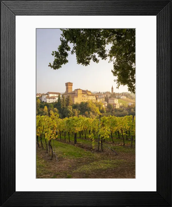 Framed Print : Autumnal sunset on the castle of Levizzano Rangone. Modena province, Emilia Romagna Framed Print : Autumnal sunset on the castle of Levizzano Rangone. Modena province, Emilia Romagna