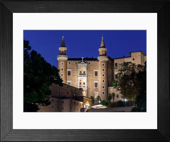 Framed Print : Urbino by night, Marche, Italy Framed Print : Urbino by night, Marche, Italy