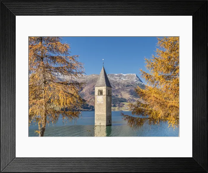 Framed Print : Curon  /  Graun, province of Bolzano, Venosta Valley, South Tyrol, Italy