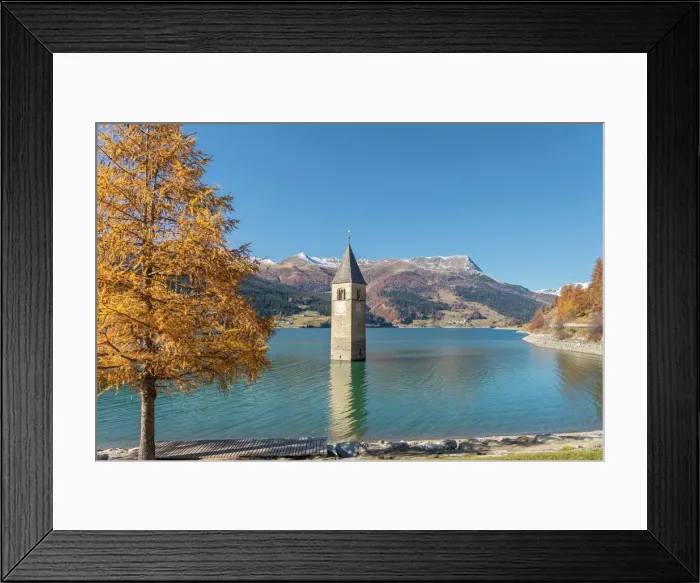 Framed Print : Curon  /  Graun, province of Bolzano, Venosta Valley, South Tyrol, Italy