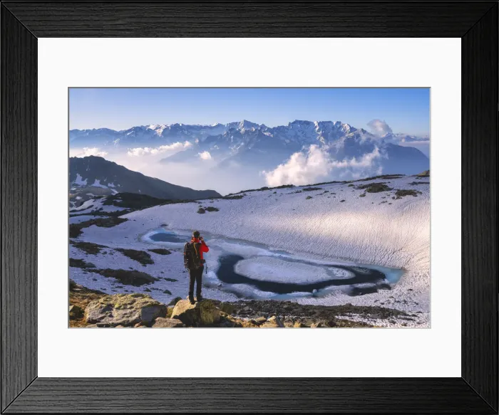 Framed Print : Seroti lake at thaw in Stelvio National park, Brescia province, Lombardy district, Italy Framed Print : Seroti lake at thaw in Stelvio National park, Brescia province, Lombardy district, Italy