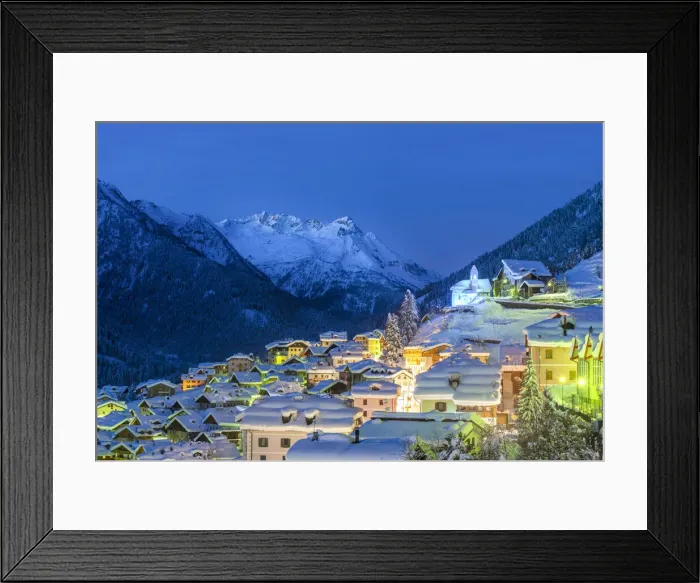 Framed Print : Vermiglio at dusk in winter season. Europe, Italy, Trentino Alto Adige Framed Print : Vermiglio at dusk in winter season. Europe, Italy, Trentino Alto Adige
