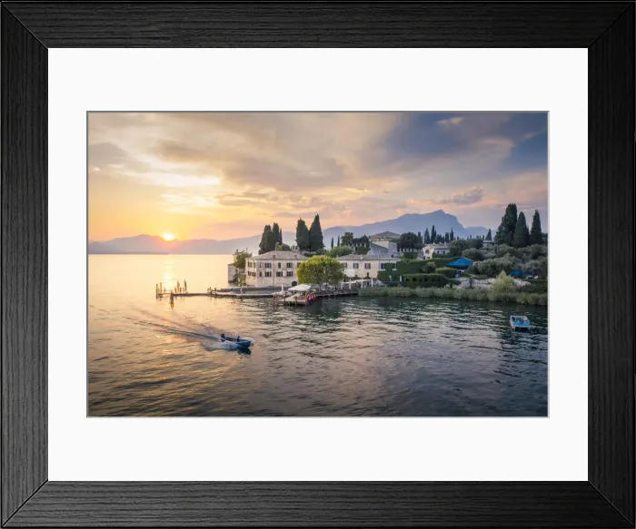 Framed Print : San Vigilio point, Garda lake, Verona province, Veneto, Italy