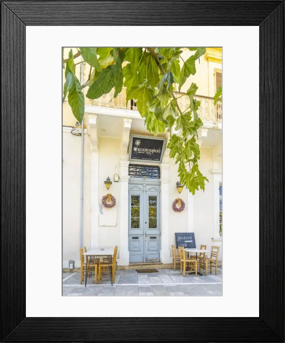 Framed Print : Cafe door, Paphos, Cyprus Framed Print : Cafe door, Paphos, Cyprus