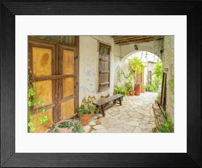 Framed Print : Village scene, Kato Drys, Cyprus