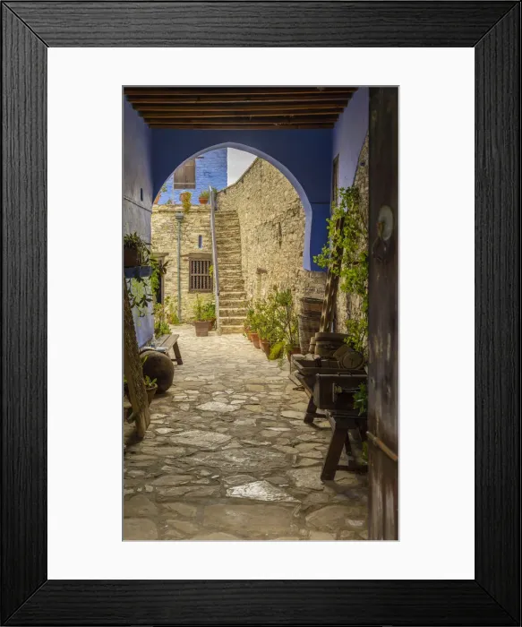Framed Print : Village scene, Kato Drys, Cyprus Framed Print : Village scene, Kato Drys, Cyprus