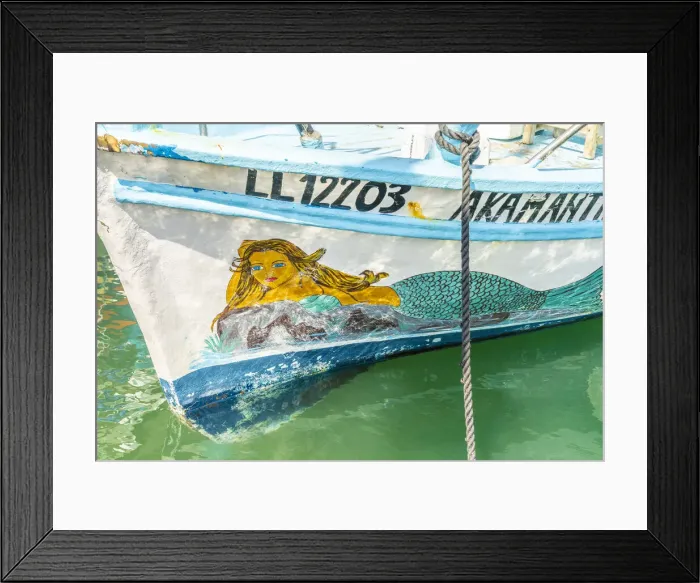 Framed Print : Fishing boat, Paphos, Cyprus Framed Print : Fishing boat, Paphos, Cyprus