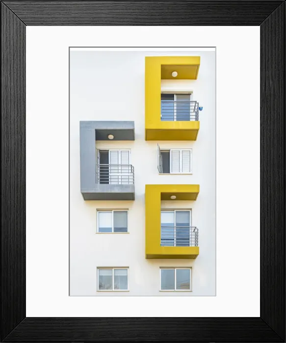 Framed Print : Modern building facade, Larnaca, Cyprus