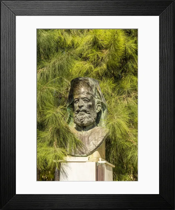 Framed Print : Archbishop Makarios bust at Ayios Savvas church, Nicosia, Cyprus Framed Print : Archbishop Makarios bust at Ayios Savvas church, Nicosia, Cyprus