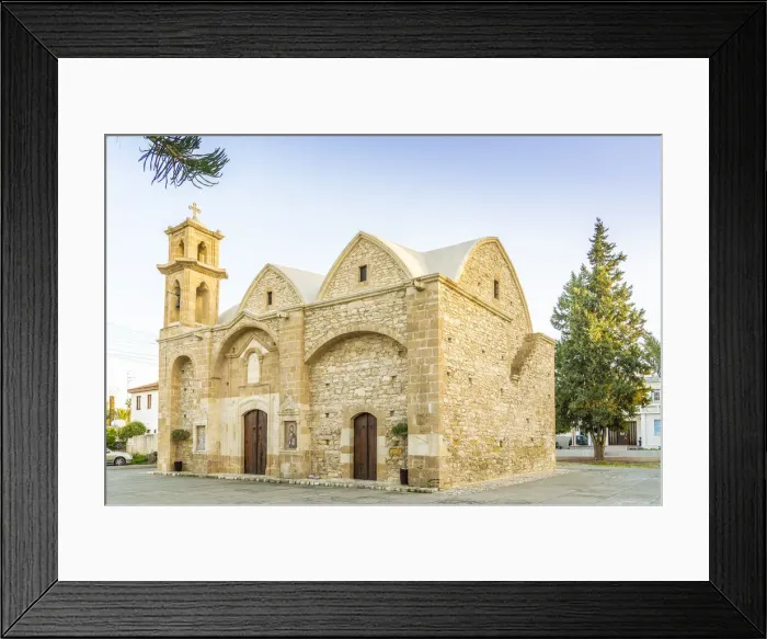 Framed Print : Agios Fokas or St Fokas Church, Athienou, Nicosia District, Cyprus