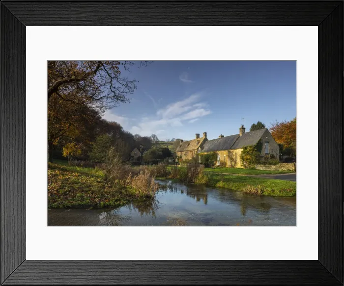 Framed Print : Cotswold houses, Upper Slaughter, Cotswolds, Gloucestershire, England, UK Framed Print : Cotswold houses, Upper Slaughter, Cotswolds, Gloucestershire, England, UK