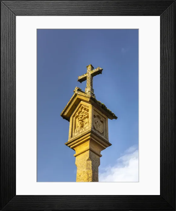 Framed Print : Market cross, Stow-on-the-Wold, the Cotswolds, Gloucestershire, England, UK