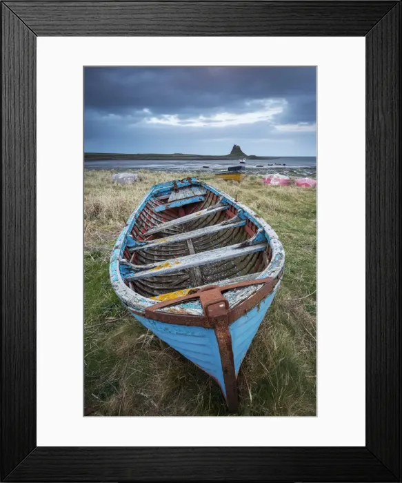 Framed Print : Decaying, rusty old boat on the shore of the Holy Island of Lindisfarne, Northumberland Framed Print : Decaying, rusty old boat on the shore of the Holy Island of Lindisfarne, Northumberland