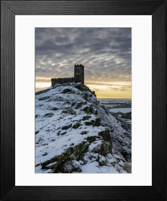 Framed Print : Brentor Church on a snowy outcrop on a winter morning, Dartmoor, Devon, England Framed Print : Brentor Church on a snowy outcrop on a winter morning, Dartmoor, Devon, England
