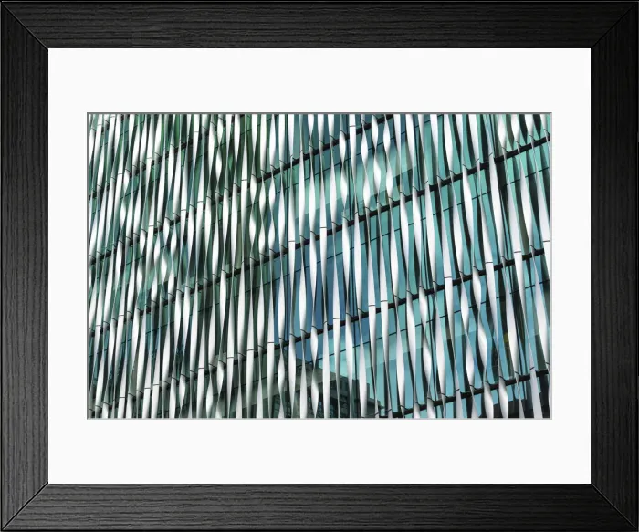 Framed Print : The facade of The Monument Building, cladded with the twisted aluminium fins Framed Print : The facade of The Monument Building, cladded with the twisted aluminium fins