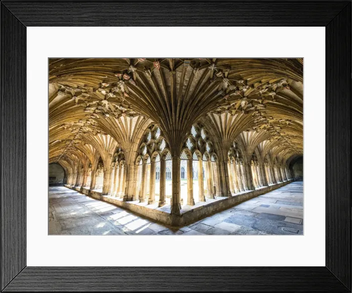 Framed Print : The Great Cloister of the Canterbury Cathedral, Kent, England Framed Print : The Great Cloister of the Canterbury Cathedral, Kent, England